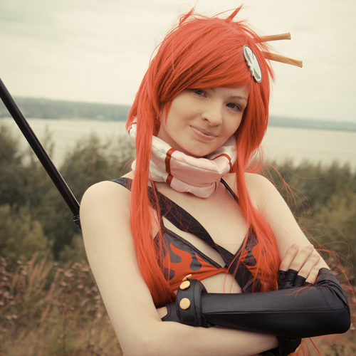 Yoko Littner (Gurren Lagann) Cosplay video game cosplay comic con photoshoot beautiful