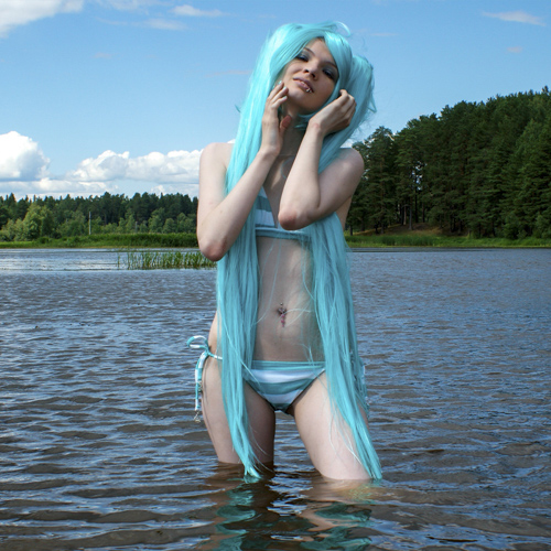 Hatsune Miku Cosplay comic con photoshoot event anime cosplay kawaii